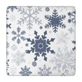 thumbnail image 1 of Blue Christmas Snowflake Pattern Square Fitted Tablecloth with Elastic Edge,Square Table Cover,Washable Elastic Table Cover for Home Kitchen Party Decor 34"x34", 1 of 6