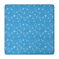 thumbnail image 1 of Blue Christmas Snowflake Pattern Square Fitted Tablecloth with Elastic Edge,Square Table Cover,Washable Elastic Table Cover for Home Kitchen Party Decor 34"x34", 1 of 6