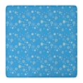 thumbnail image 1 of Blue Christmas Snowflake Pattern Square Fitted Tablecloth with Elastic Edge,Square Table Cover,Washable Elastic Table Cover for Home Kitchen Party Decor 36"x36", 1 of 6