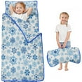 thumbnail image 1 of Blue Christmas Snowflake Pattern Toddler Nap Mats for Kids Preschool,50"x20" Sleeping Mat Bag or Kids,Toddler Sleeping Bag,Toddler Nap Mat or Daycare, 1 of 6