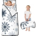 thumbnail image 1 of Blue Christmas Snowflake Pattern Toddler Nap Mats for Kids Preschool,60"x20" Sleeping Mat Bag or Kids,Toddler Sleeping Bag,Toddler Nap Mat or Daycare, 1 of 6