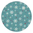 thumbnail image 1 of Blue Christmas Snowflake and Star Pattern Round Fitted Tablecloth with Elastic Edge,Dining Table Cover Waterproof,Outdoor Round Tablecloth for Camping,Dining,Indoor and Outdoor, 1 of 7