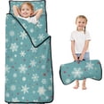thumbnail image 1 of Blue Christmas Snowflake and Star Pattern Toddler Nap Mats for Kids Preschool,59"x22" Sleeping Mat Bag or Kids,Toddler Sleeping Bag,Toddler Nap Mat or Daycare, 1 of 6