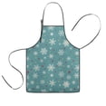 thumbnail image 1 of Blue Christmas Snowflake and Star Pattern Kids Aprons for Girls and Boys,Adjustable Neck Strap Toddler Aprons for Kids Cooking Baking, 1 of 7