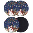 thumbnail image 1 of Blue Christmas Snowman Coasters Set of 4, Absorbent Coasters for Drinks, Xmas Snowflake Elk Tree Balls Coaster for Desk Coffee Table Protection, Home Decor House Warming Gifts 4", 1 of 8