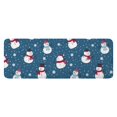 thumbnail image 1 of Blue Christmas Snowman Pattern Kitchen Rug Mat,Kitchen Runner Rugs Non Skid Washable,Decorative Kitchen Floor Mats for Kitchen,Sink,Laundry,17"x47.2", 1 of 7