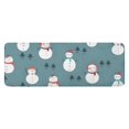 thumbnail image 1 of Blue Christmas Snowman Pattern Kitchen Rug Mat,Kitchen Runner Rugs Non Skid Washable,Decorative Kitchen Floor Mats for Kitchen,Sink,Laundry,17"x47.2", 1 of 7