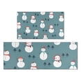 thumbnail image 1 of Blue Christmas Snowman Pattern Kitchen Rugs Sets Of 2,Anti Fatigue Kitchen Mat Rugs Non Slip Washable,Decorative Kitchen Floor Mats for Kitchen,Sink,Laundry,17"x30"+17"x47", 1 of 7
