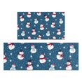 thumbnail image 1 of Blue Christmas Snowman Pattern Kitchen Rugs Sets Of 2,Anti Fatigue Kitchen Mat Rugs Non Slip Washable,Decorative Kitchen Floor Mats for Kitchen,Sink,Laundry,17"x30"+17"x47", 1 of 7