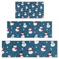 thumbnail image 1 of Blue Christmas Snowman Pattern Kitchen Rugs Sets Of 3,Kitchen Runner Rugs Non Skid Washable,Decorative Kitchen Floor Mats for Kitchen,Sink,Laundry,17"x30"+ 17"x47" + 17"x59", 1 of 6