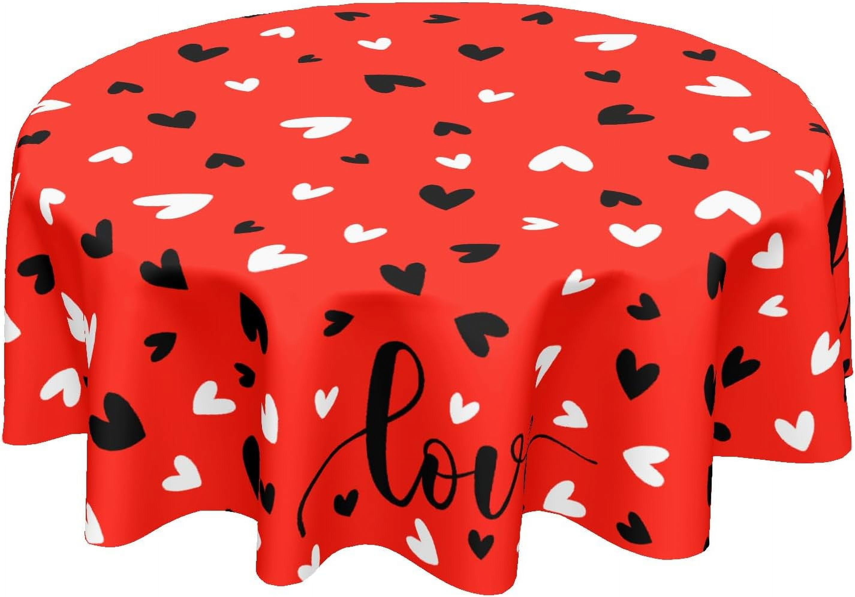 FRAMICS Christmas Tablecloth Round 60” - Gold Snowflake Print, Waterproof, Wrinkle Resistant