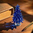thumbnail image 1 of Blue Christmas Tree 2.5 Inch Mini Christmas Tree Hand Blown Glass Christmas Decor Christmas Tree Decorations for Home Mantel Desk Holiday Display, 1 Pack, 1 of 4
