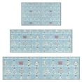 thumbnail image 1 of Blue Christmas Tree Pattern Kitchen Rugs Sets Of 3,Kitchen Runner Rugs Non Skid Washable,Decorative Kitchen Floor Mats for Kitchen,Sink,Laundry,17"x30"+ 17"x47" + 17"x59", 1 of 6