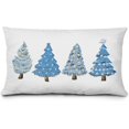thumbnail image 1 of Blue Christmas Tree Pillow Covers 12x20,Blue Christmas decor,Green Christmas Decor,Christmas Trees Xmas Pillow Cases Cushion Covers,Christmas Tree Pillow Covers,Blue Christmas Pillow Covers, 1 of 4
