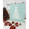 thumbnail image 1 of Blue Christmas Tree Shower Curtain, Snowflake Xmas Tree Waterproof Polyester Fabric Winter Bathtub Curtain, Blue Balls Christmas Bathroom Decor Set with Hooks 36 x 72 Inches, 1 of 6