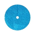 thumbnail image 1 of Blue Christmas Tree Skirt Glitter Velvet 24 Inches For Holiday Party Decor, 1 of 9