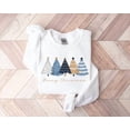 thumbnail image 1 of Blue Christmas Trees Sweatshirt, Christmas Sweater for Women, Christmas Work Shirt, Christmas Crewneck, Xmas Outfit, Blue Xmas Shirt, 1 of 5