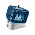 thumbnail image 1 of Blue Christmas Trees Toaster Cover 4 Slice, Large Kitchen Appliance Covers, Navy Winter Snowflakes Retro Plaid Toaster Oven Cover with Loop, Bread Machine Cover Polyester Dust Cover Protection, 1 of 4