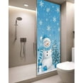 thumbnail image 1 of Blue Christmas Window Privacy Film Stained Glass Window Film Decorative Windows Cover Static Windows Cling for Glass Door Snowman Snowflake Gifts Xmas Tree Stickers for Bathroom 29.5"x78.7", 1 of 7