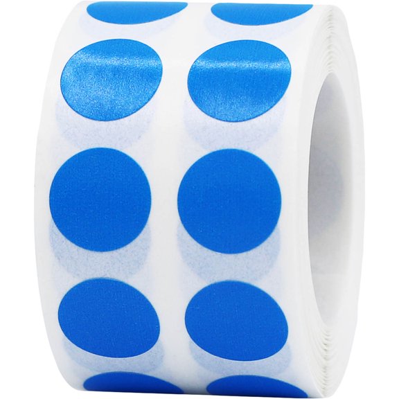 Blue Circle Dot Stickers | 0.5" Inch Round | 1000 Pack