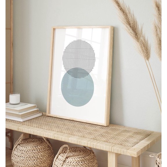 Blue Circle Modern Geometric Home Wall Decor