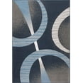 thumbnail image 1 of Blue Circles Rings Modern 5x8 Area Rug Contemporary Carpet Rugs - Actual Size 5'2" x 7'4", 1 of 6