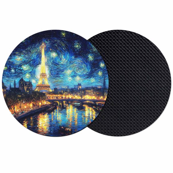 Blue City Coasters Set of 2, Absorbent Coasters for Drinks, Modern Abstract Art Luxury Elegant Coaster for Desk Coffee Table Protection, Home Decor House Warming Gifts 4"