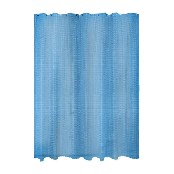 Blue Clear Peva Shower Curtain Liner Heavy Duty Waterproof Bathroom Decor With Weighted Magnets Rustproof Grommets Non Toxic Mold Resistant Easy Clean