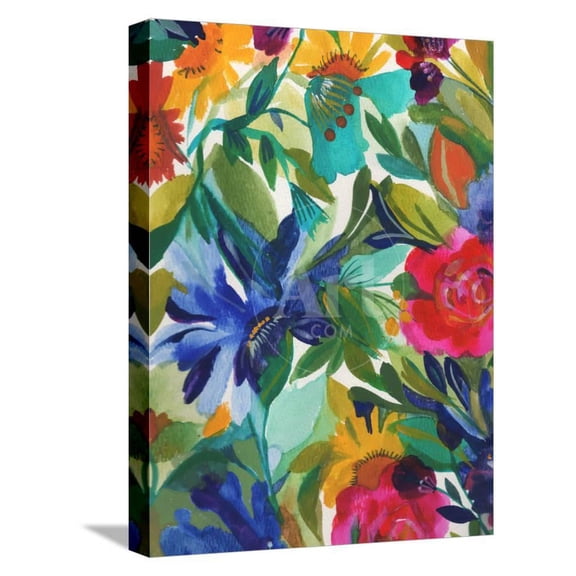 Blue Clematis, Botanical Stretched Canvas Wall Art by Kim Parker Sold by Art.Com