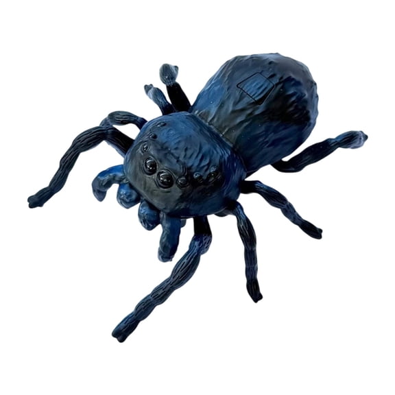 Blue Clockwork Spider Toy For Kids Simulated Crawling Insect Model With Winding Chain For Prank And Party Favor