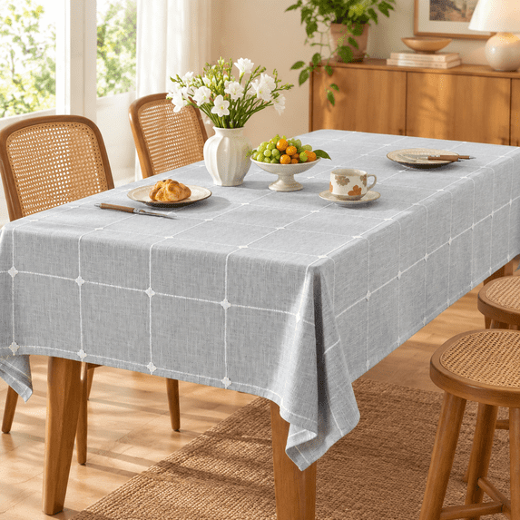 Blue Cloth Tablecloths Rectangle Table Cloths For 6 Foot Tables Rustic ...