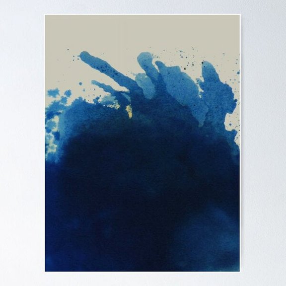 Blue Cloud Poster Wall Art, Modern Wall Decor For Living Room Bedroom, 8x12 UNFRAMED