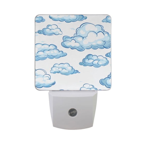 Blue Clouds LED Night Light with Smart Sensor Plug Into Wall Dusk to Dawn 2 packs