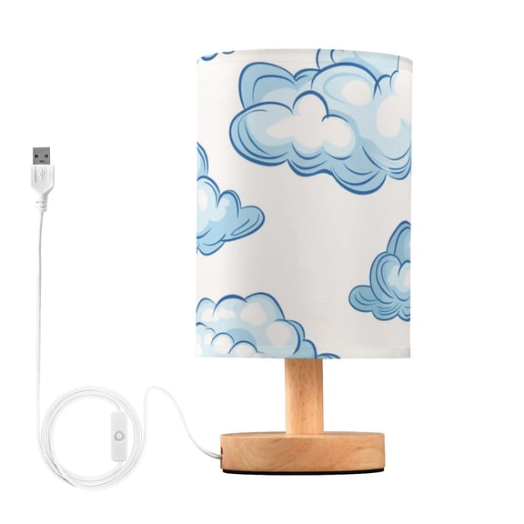 Blue Clouds Table Lamp with USB Port LED Warm Light Lamp Night Light Home Decor