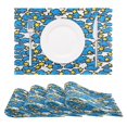 thumbnail image 1 of Blue Clouds and Stars Reversible Placemat Non Slip Coffee Mat 18x12 Inch for Dining, Kitchen, Coffee, 1 of 9