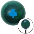thumbnail image 1 of Blue Clubs Green Metal Flake Shift Knob with M16 x 1.5 Insert Shifter Auto Manual Brody, 1 of 1