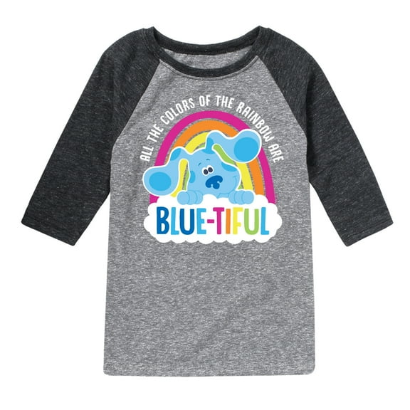 Blue Clues & You! - All Of The Colors of The Rainbow Are Blue-tiful - Toddler And Youth Raglan Graphic T-Shirt