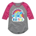 thumbnail image 1 of Blue Clues & You! - All The Colors Of The Rainbow Are Beautiful - Toddler And Youth Girls Raglan Graphic T-Shirt, 1 of 5