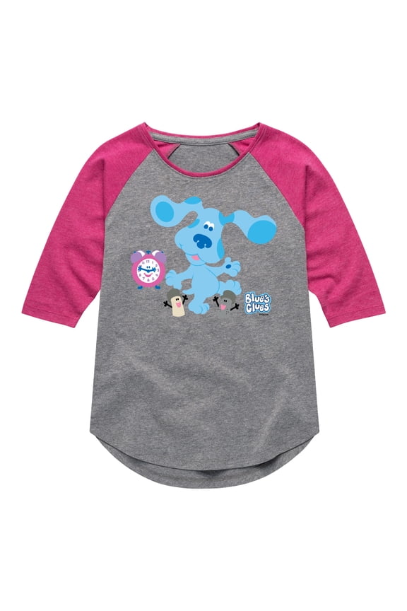 Blue Clues & You! - Blue Clues Crew - Toddler And Youth Girls Raglan Graphic T-Shirt