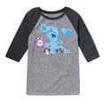 thumbnail image 1 of Blue Clues & You! - Blue Clues Crew - Toddler And Youth Raglan Graphic T-Shirt, 1 of 4