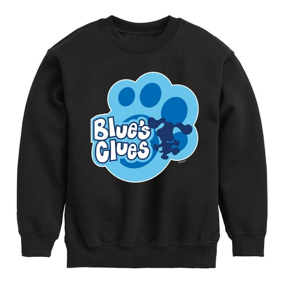 Blue Clues & You! - Blue Clues Paw Logo - Toddler And Youth Crewneck Fleece Sweatshirt