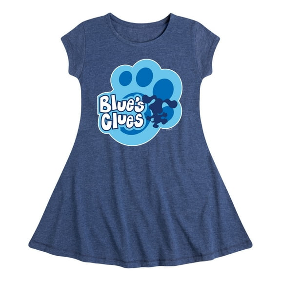 Blue Clues & You! - Blue Clues Paw Logo - Toddler And Youth Girls Fit And Flare Dress
