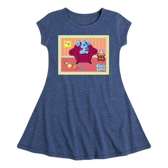 Blue Clues & You! - Blue Polaroid - Toddler And Youth Girls Fit And Flare Dress