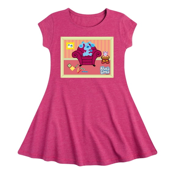 Blue Clues & You! - Blue Polaroid - Toddler And Youth Girls Fit And Flare Dress