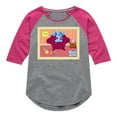 thumbnail image 1 of Blue Clues & You! - Blue Polaroid - Toddler And Youth Girls Raglan Graphic T-Shirt, 1 of 5