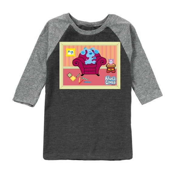 Blue Clues & You! - Blue Polaroid - Toddler And Youth Raglan Graphic T-Shirt