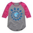 thumbnail image 1 of Blue Clues & You! - Blue Spiral - Toddler And Youth Girls Raglan Graphic T-Shirt, 1 of 4