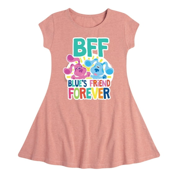 Blue Clues & You! - Blue's Friend Forever - Toddler And Youth Girls Fit And Flare Dress