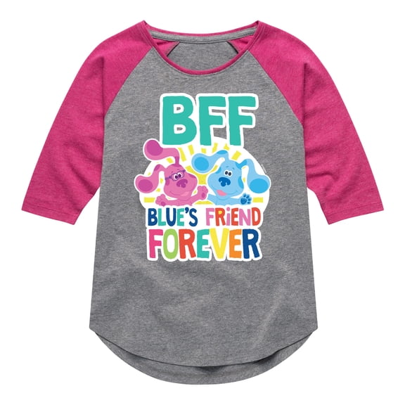 Blue Clues & You! - Blue's Friend Forever - Toddler And Youth Girls Raglan Graphic T-Shirt
