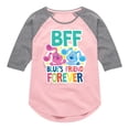 thumbnail image 1 of Blue Clues & You! - Blue's Friend Forever - Toddler And Youth Girls Raglan Graphic T-Shirt, 1 of 5